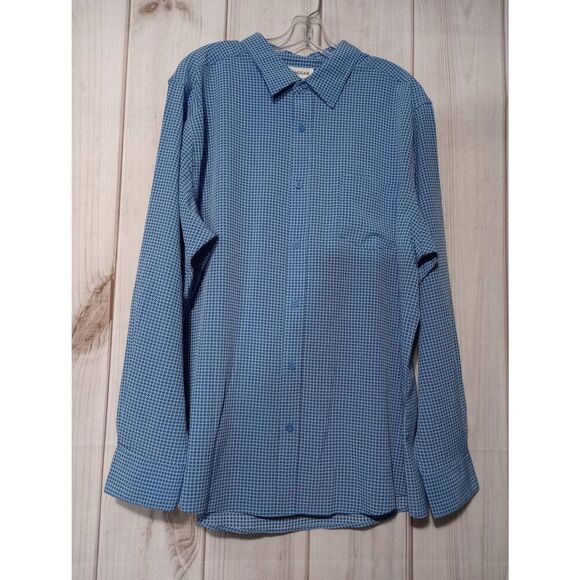 Haggar Shirt Men's Extra‎ Large Blue Long Sleeve - Picture 1 of 7